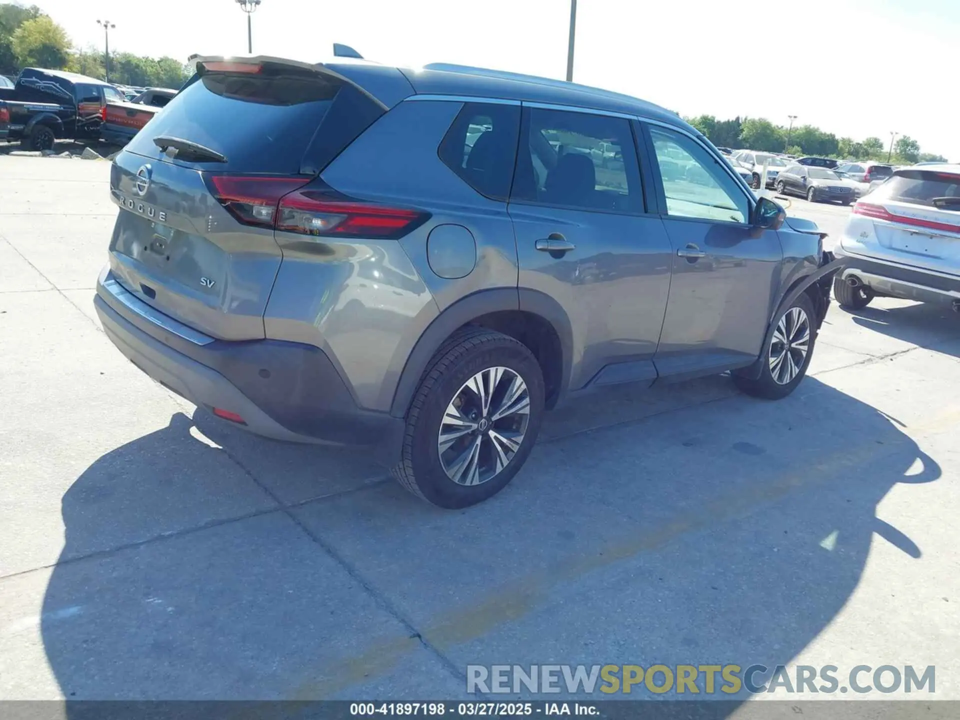 4 fotografías del automóvil dañado 5N1AT3BA5MC793881 NISSAN ROGUE 2021