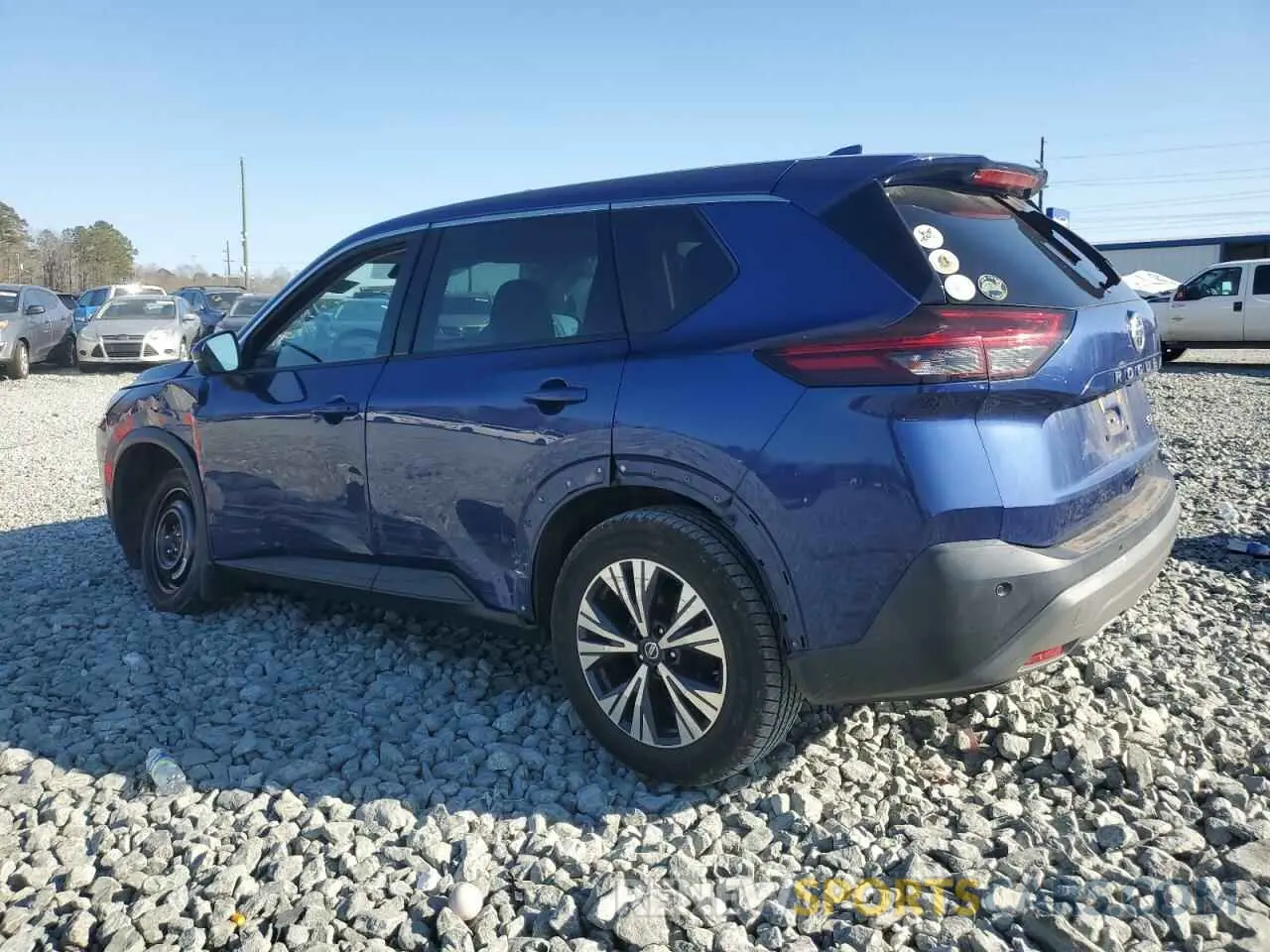 2 fotografías del automóvil dañado 5N1AT3BA6MC678108 NISSAN ROGUE 2021