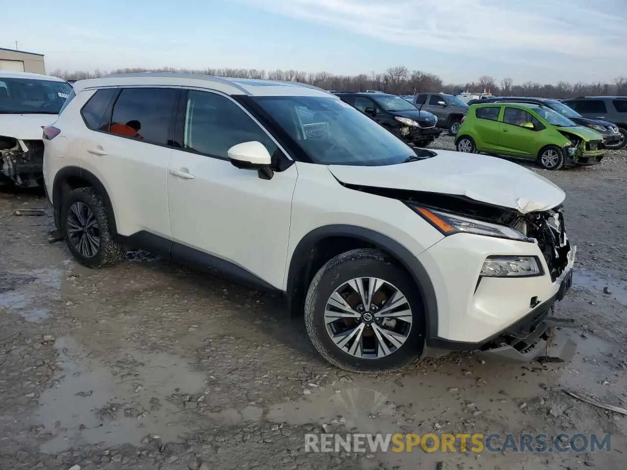 4 fotografías del automóvil dañado 5N1AT3BA6MC698701 NISSAN ROGUE 2021