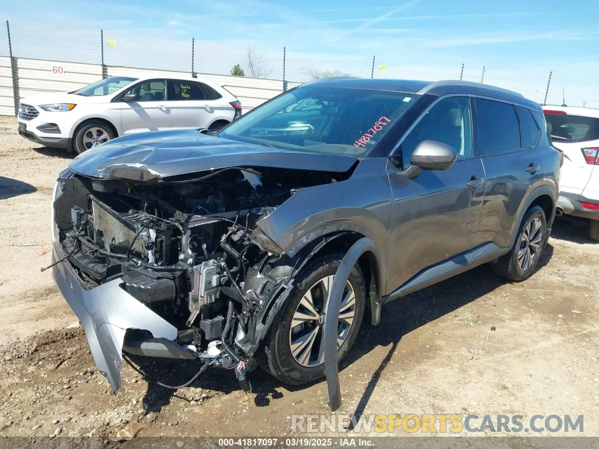 2 fotografías del automóvil dañado 5N1AT3BA6MC797924 NISSAN ROGUE 2021