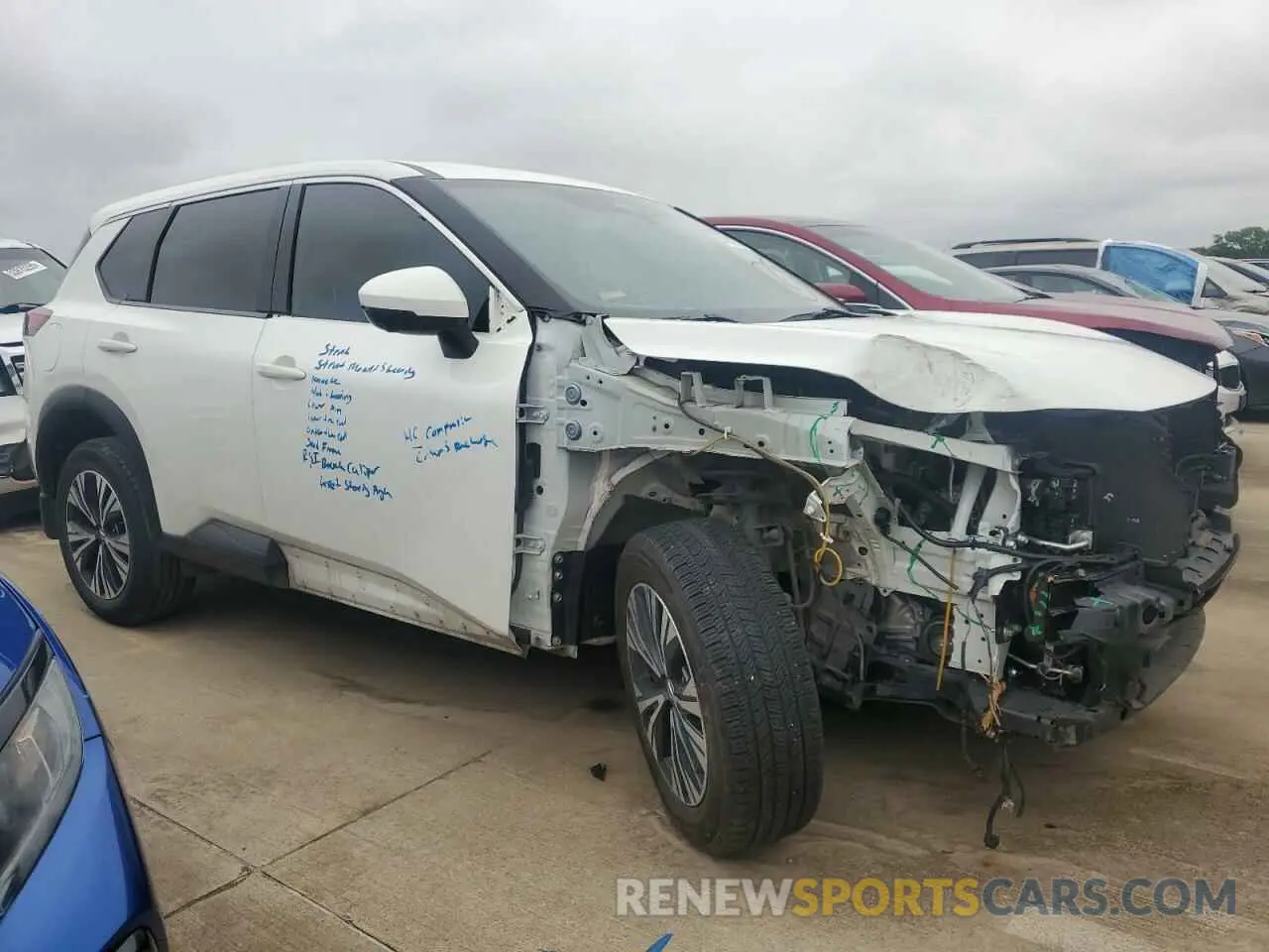 4 fotografías del automóvil dañado 5N1AT3BA6MC808033 NISSAN ROGUE 2021