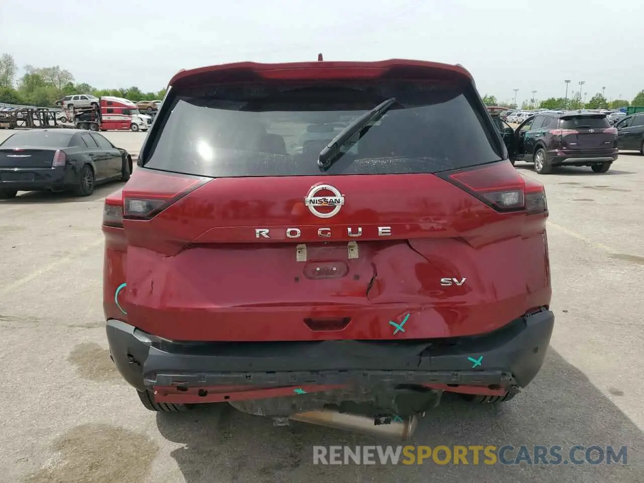 6 fotografías del automóvil dañado 5N1AT3BA7MC777651 NISSAN ROGUE 2021