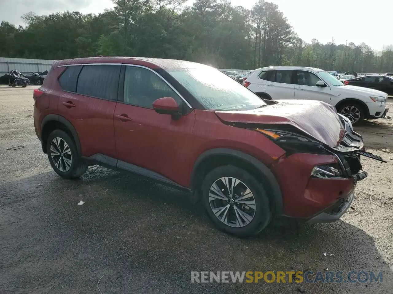 4 fotografías del automóvil dañado 5N1AT3BA7MC827190 NISSAN ROGUE 2021