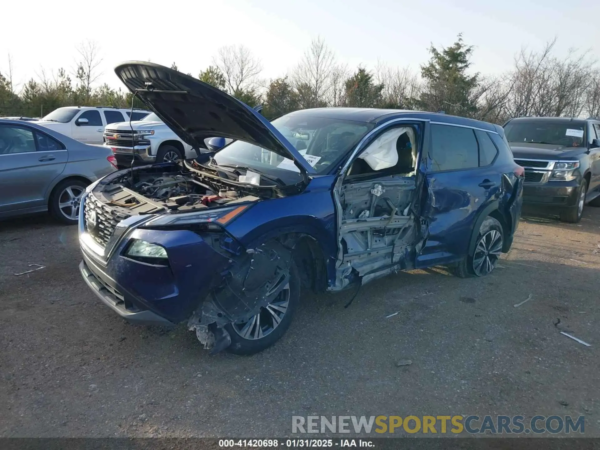 6 fotografías del automóvil dañado 5N1AT3BA8MC822161 NISSAN ROGUE 2021