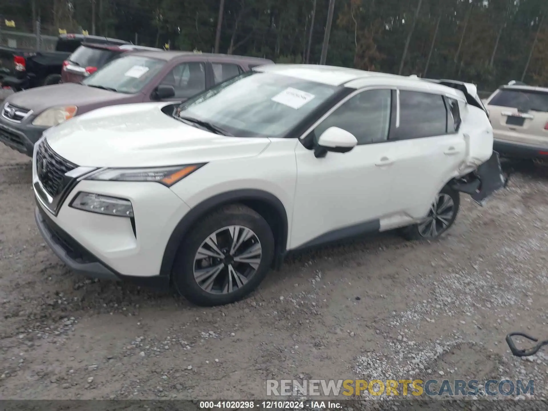 2 fotografías del automóvil dañado 5N1AT3BA8MC844449 NISSAN ROGUE 2021