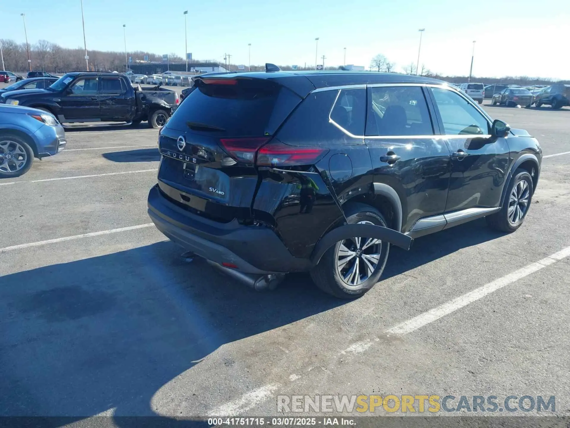4 fotografías del automóvil dañado 5N1AT3BB2MC835576 NISSAN ROGUE 2021