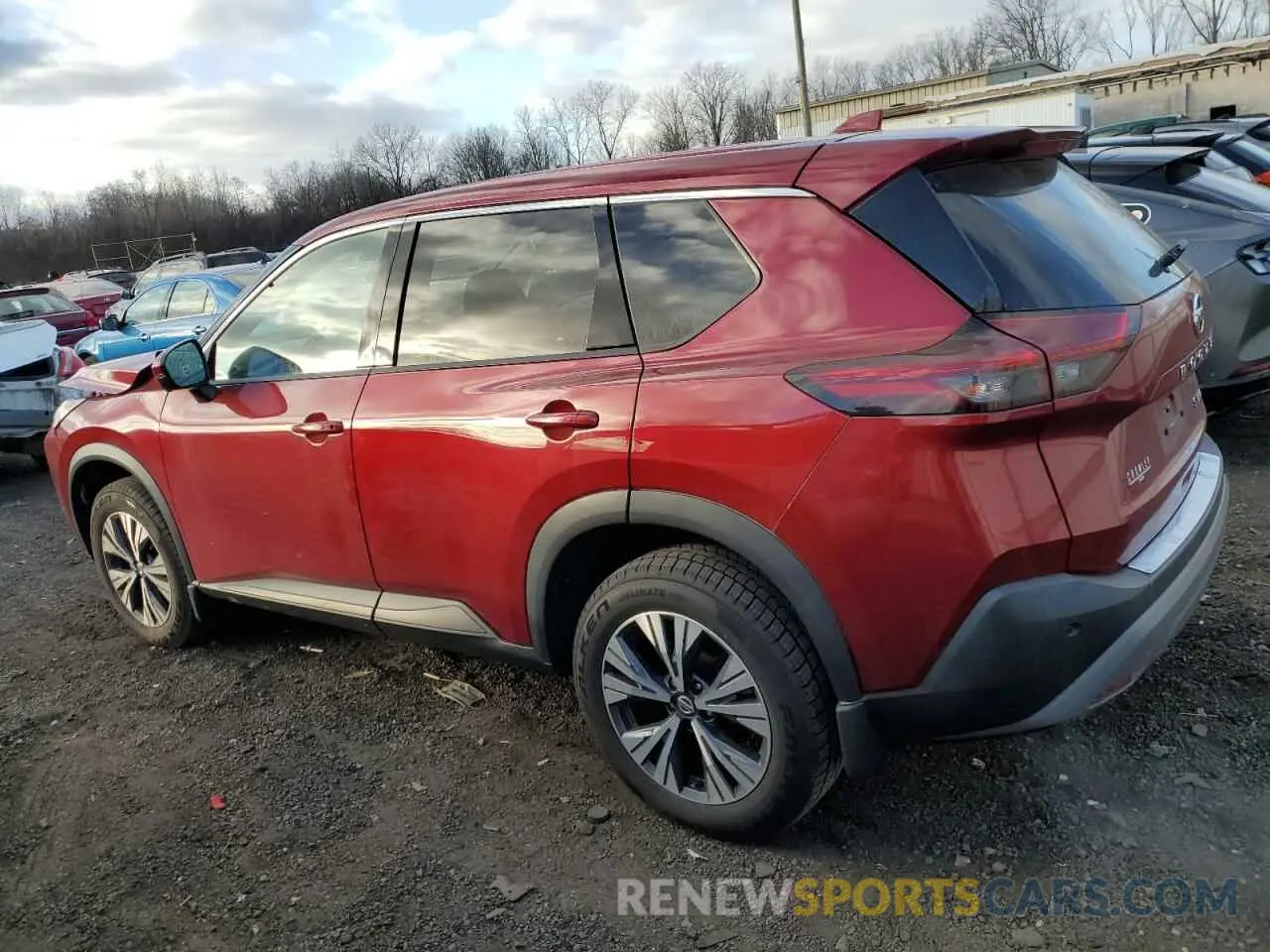 2 fotografías del automóvil dañado 5N1AT3BB3MC804160 NISSAN ROGUE 2021