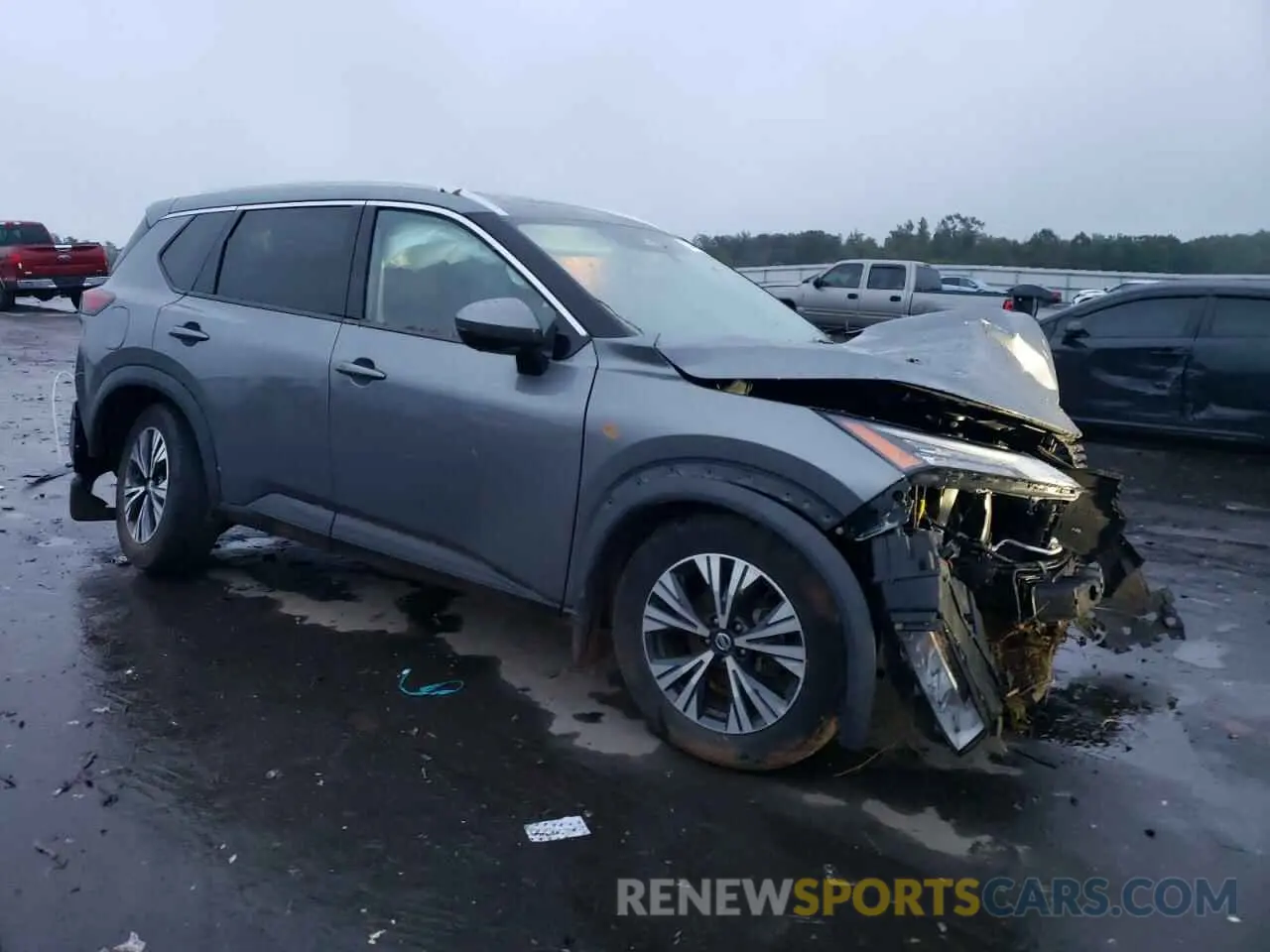 4 fotografías del automóvil dañado 5N1AT3BB4MC732675 NISSAN ROGUE 2021