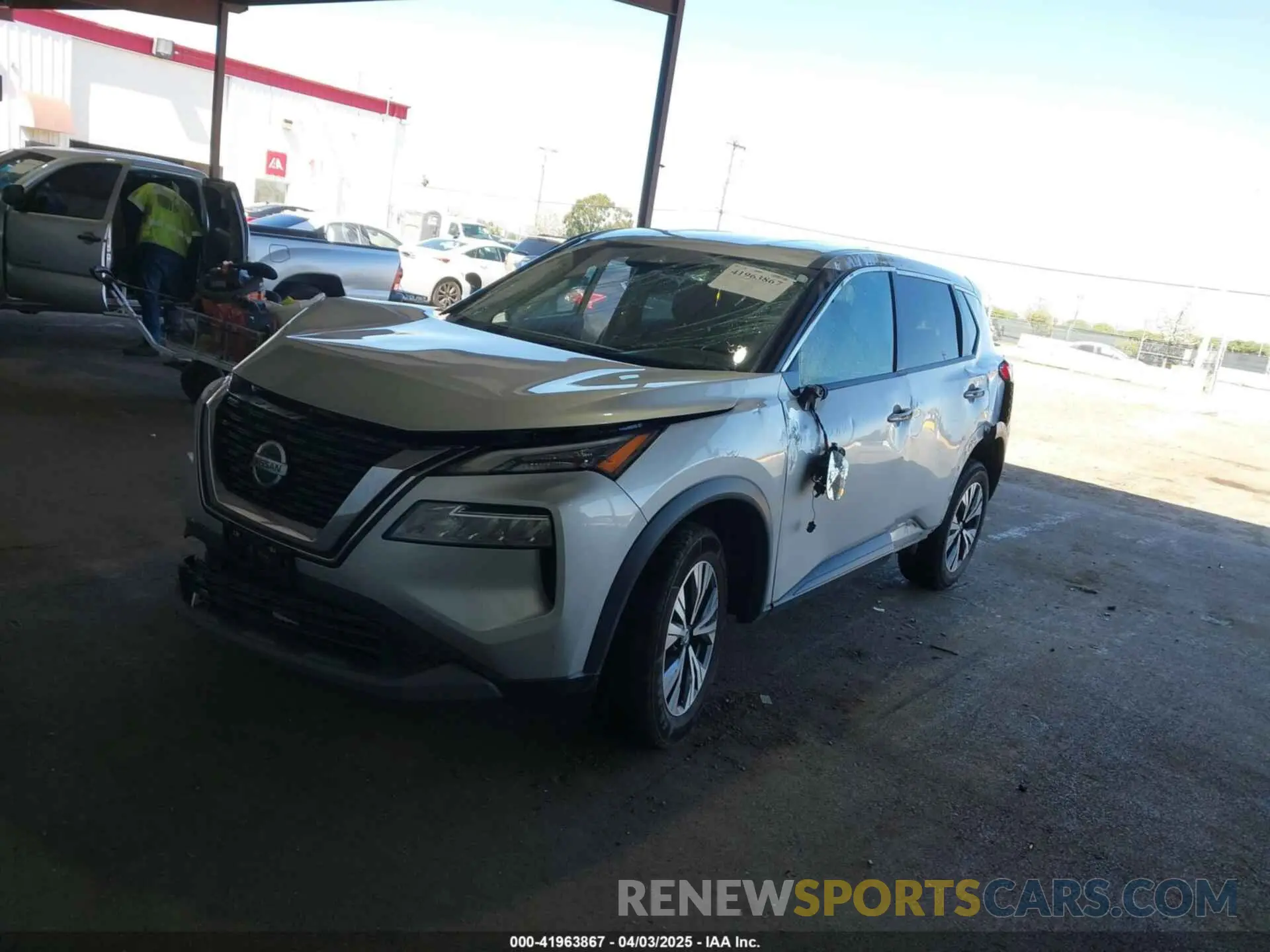 2 fotografías del automóvil dañado 5N1AT3BB6MC767914 NISSAN ROGUE 2021