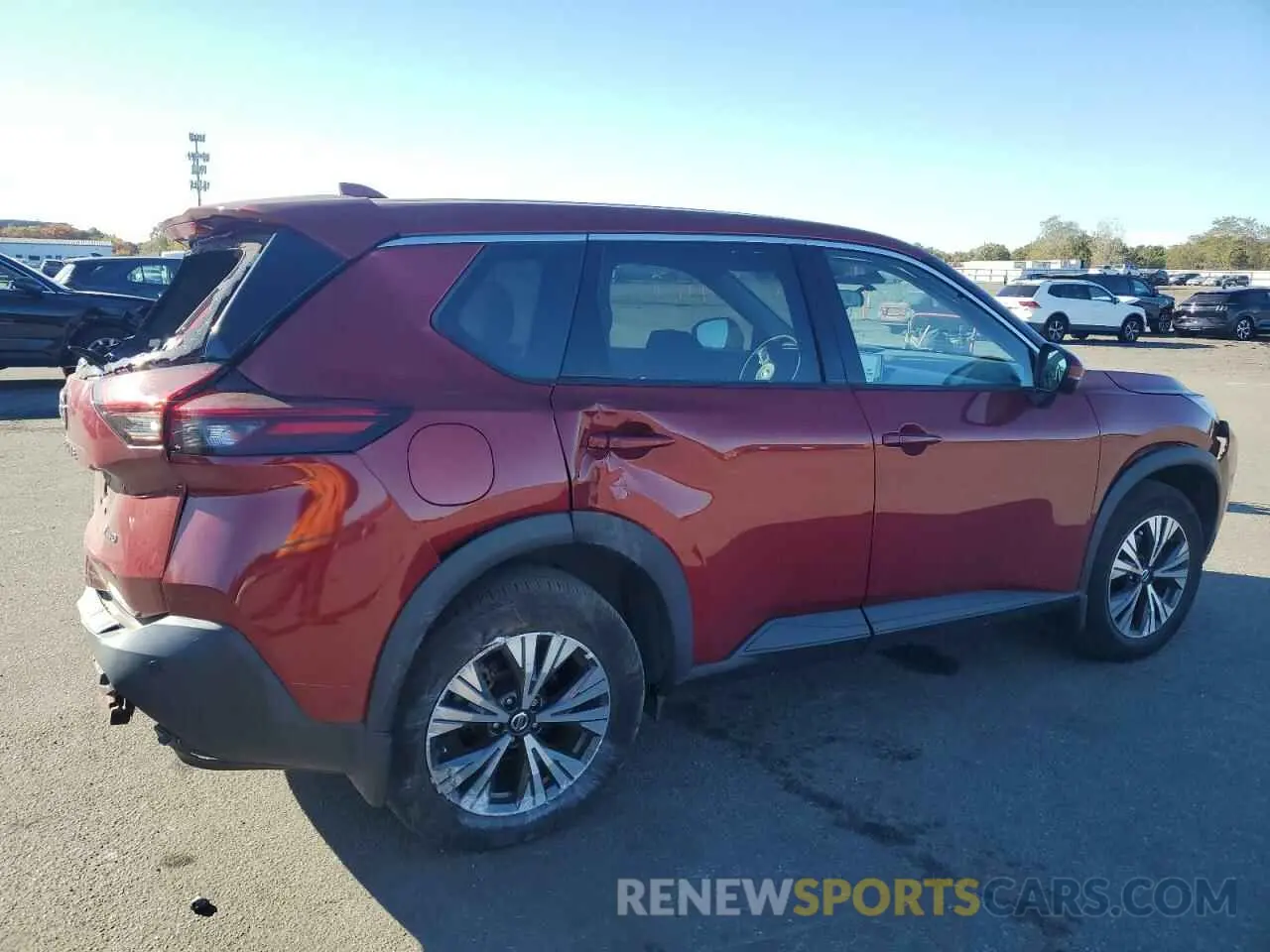 3 fotografías del automóvil dañado 5N1AT3BB7MC771258 NISSAN ROGUE 2021