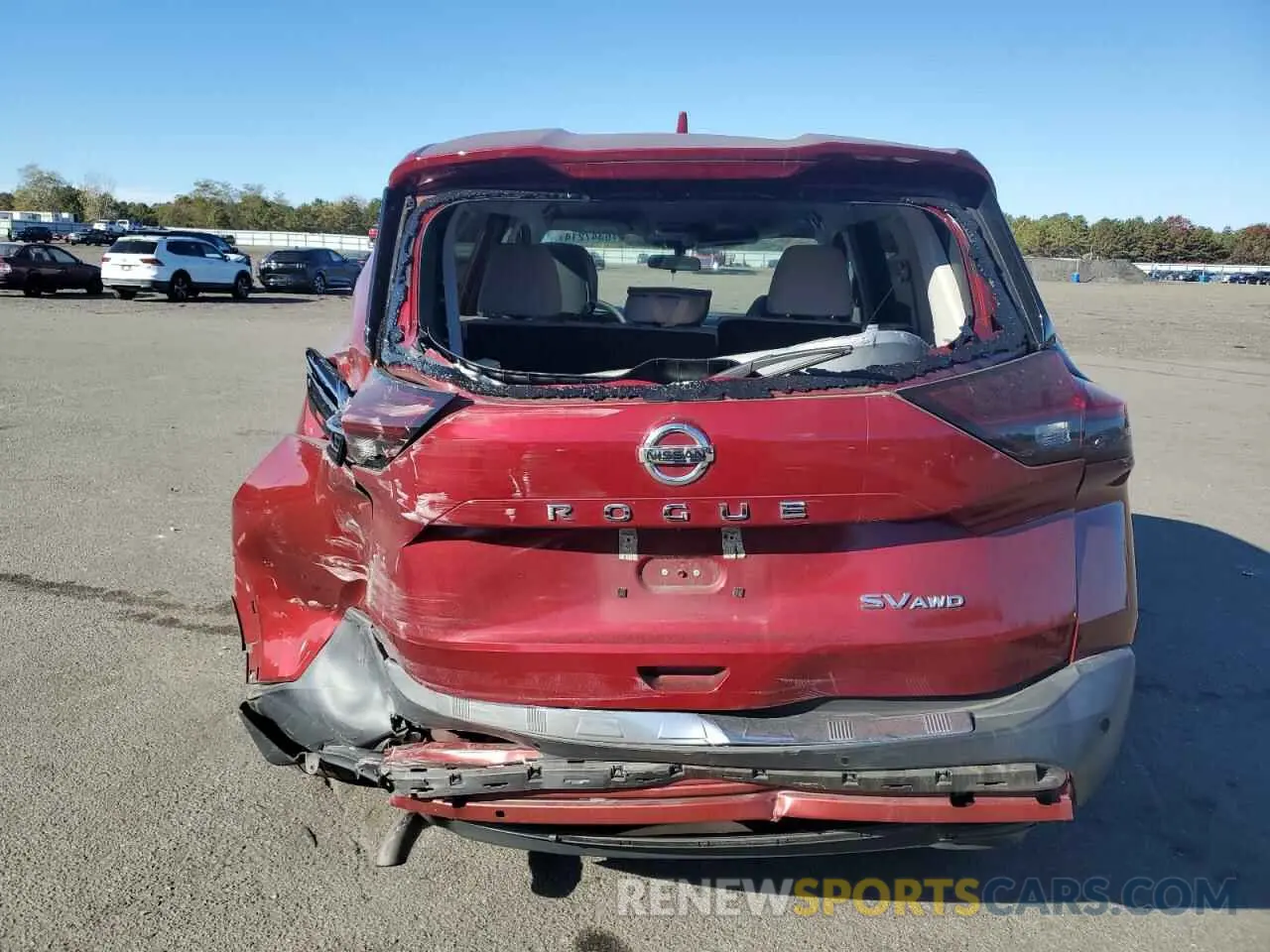 6 fotografías del automóvil dañado 5N1AT3BB7MC771258 NISSAN ROGUE 2021