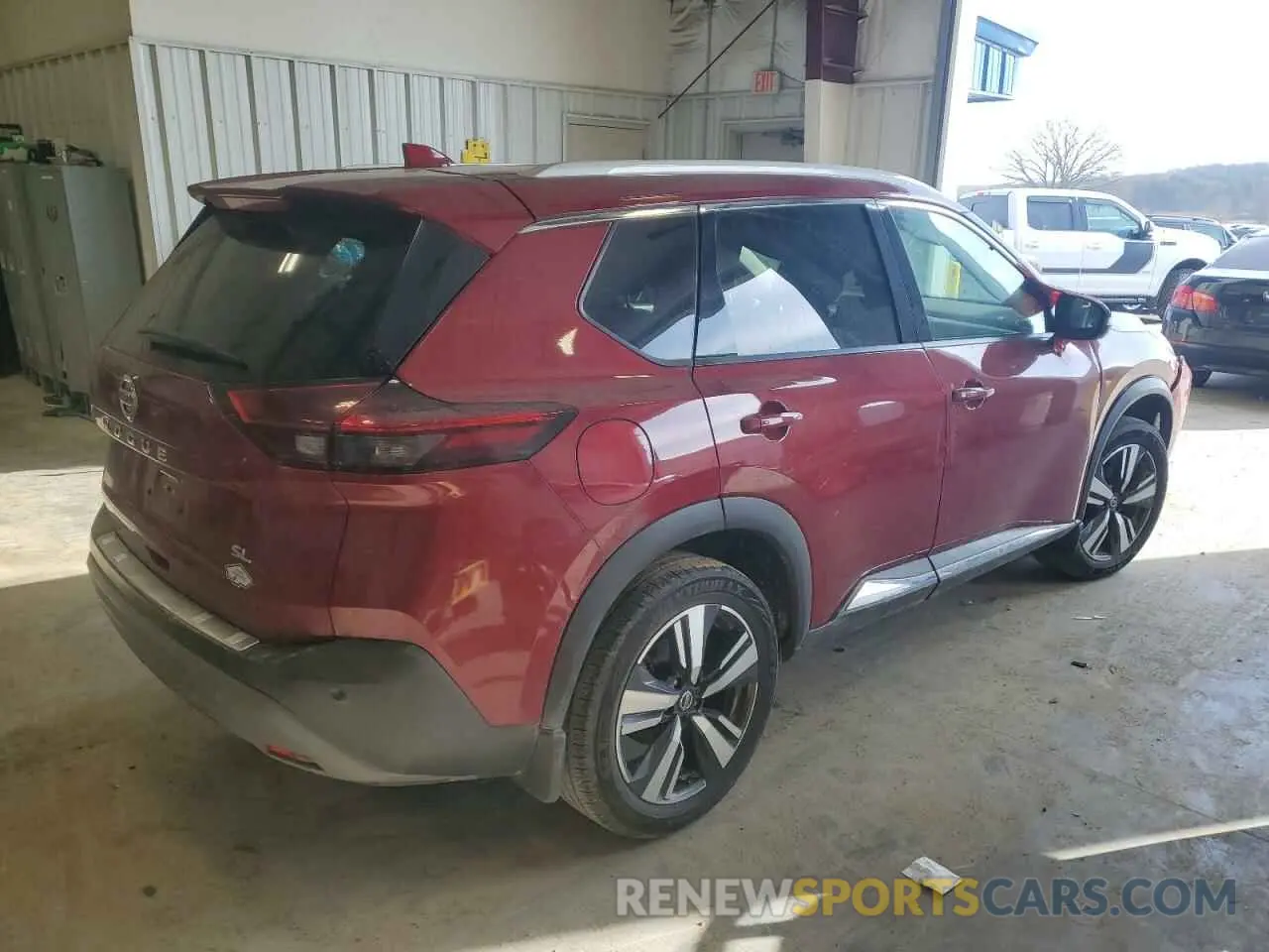 3 fotografías del automóvil dañado 5N1AT3CA3MC740448 NISSAN ROGUE 2021