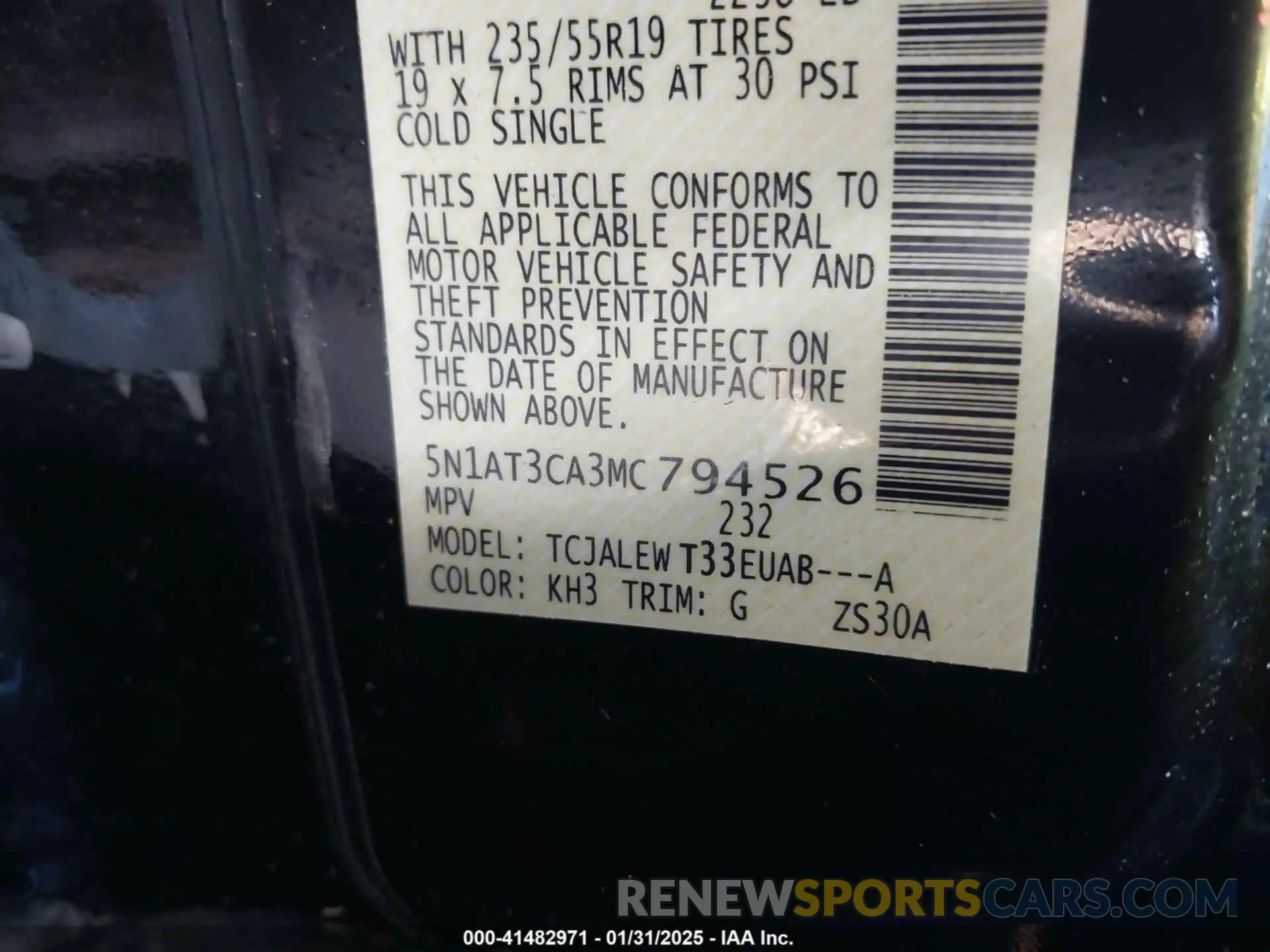 9 fotografías del automóvil dañado 5N1AT3CA3MC794526 NISSAN ROGUE 2021