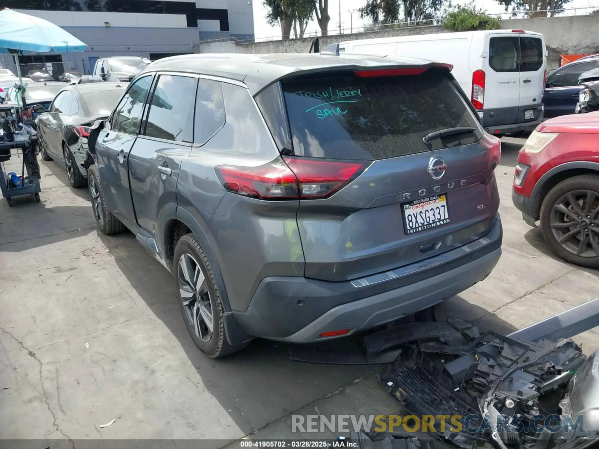 3 fotografías del automóvil dañado 5N1AT3CA4MC801175 NISSAN ROGUE 2021