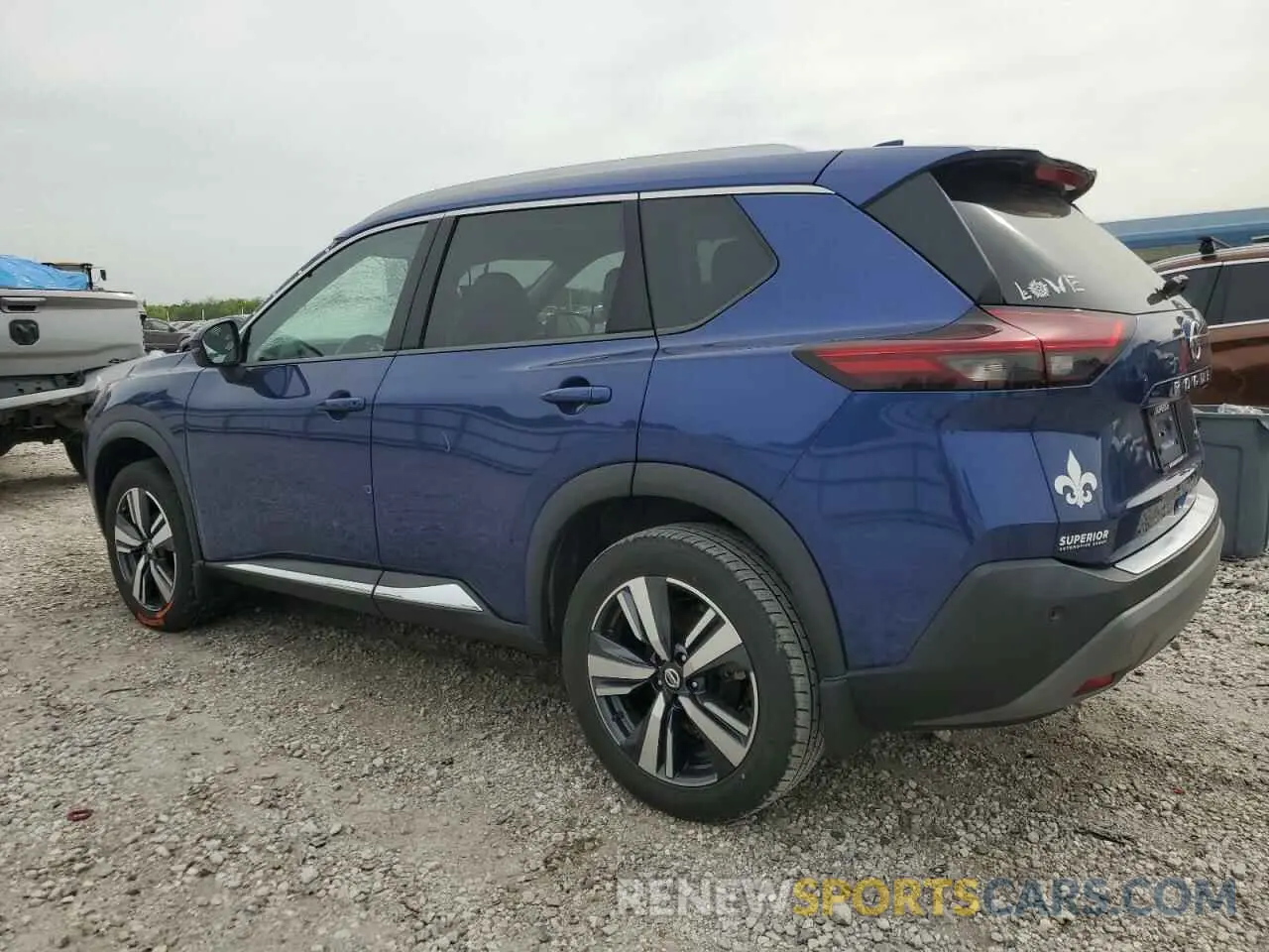 2 fotografías del automóvil dañado 5N1AT3CA9MC755262 NISSAN ROGUE 2021