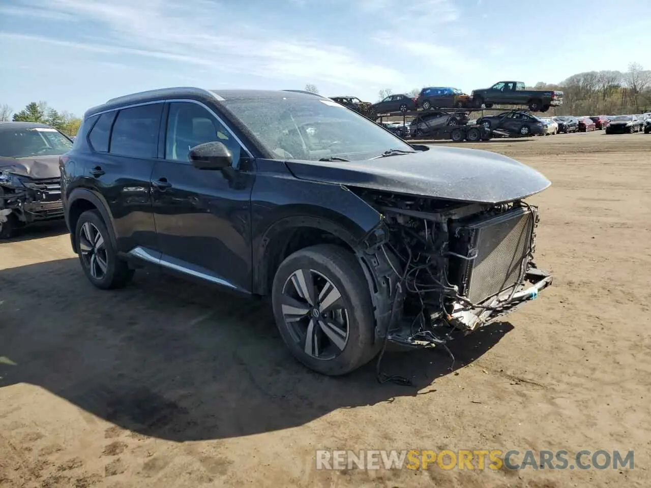 4 fotografías del automóvil dañado 5N1AT3CB5MC832914 NISSAN ROGUE 2021