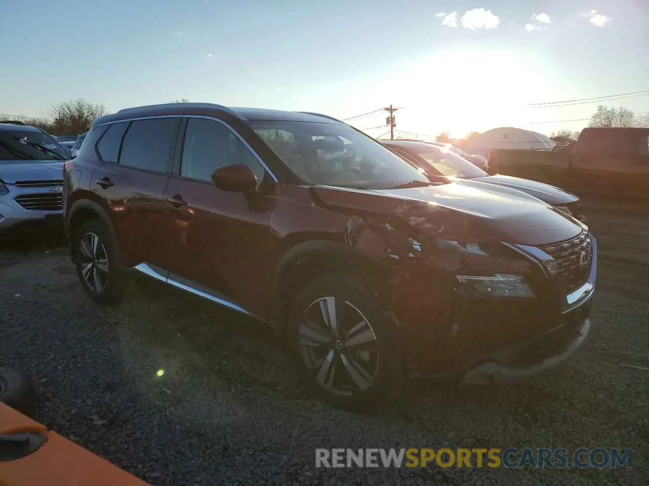 4 fotografías del automóvil dañado 5N1AT3CB6MC768382 NISSAN ROGUE 2021