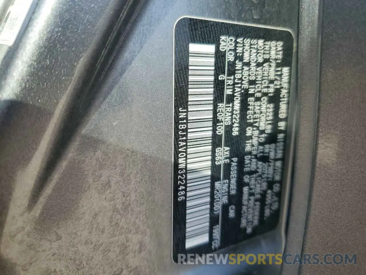 15 fotografías del automóvil dañado JN1BJ1AV0MW322486 NISSAN ROGUE 2021