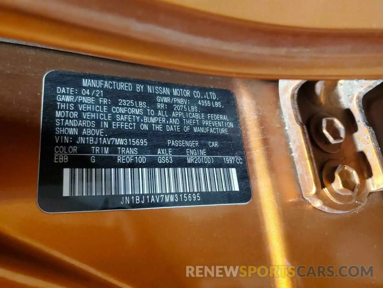 13 fotografías del automóvil dañado JN1BJ1AV7MW315695 NISSAN ROGUE 2021
