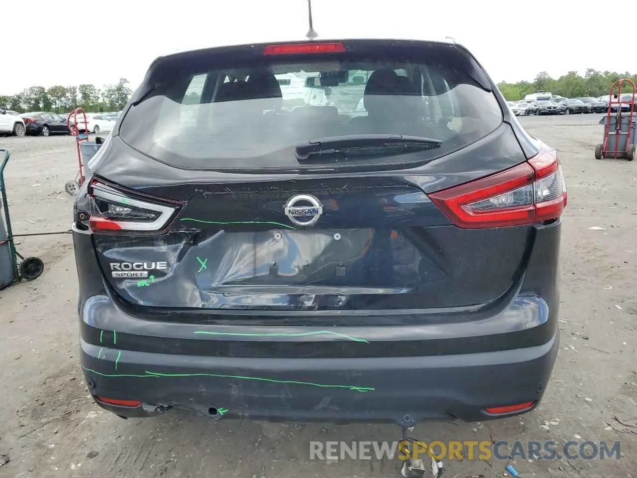 6 fotografías del automóvil dañado JN1BJ1AV7MW561498 NISSAN ROGUE 2021
