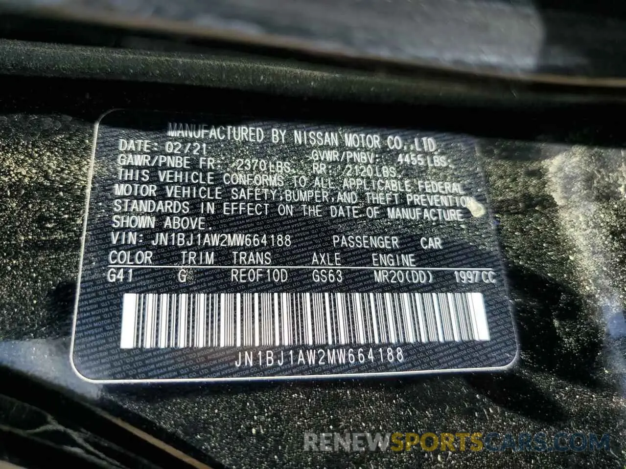 15 fotografías del automóvil dañado JN1BJ1AW2MW664188 NISSAN ROGUE 2021