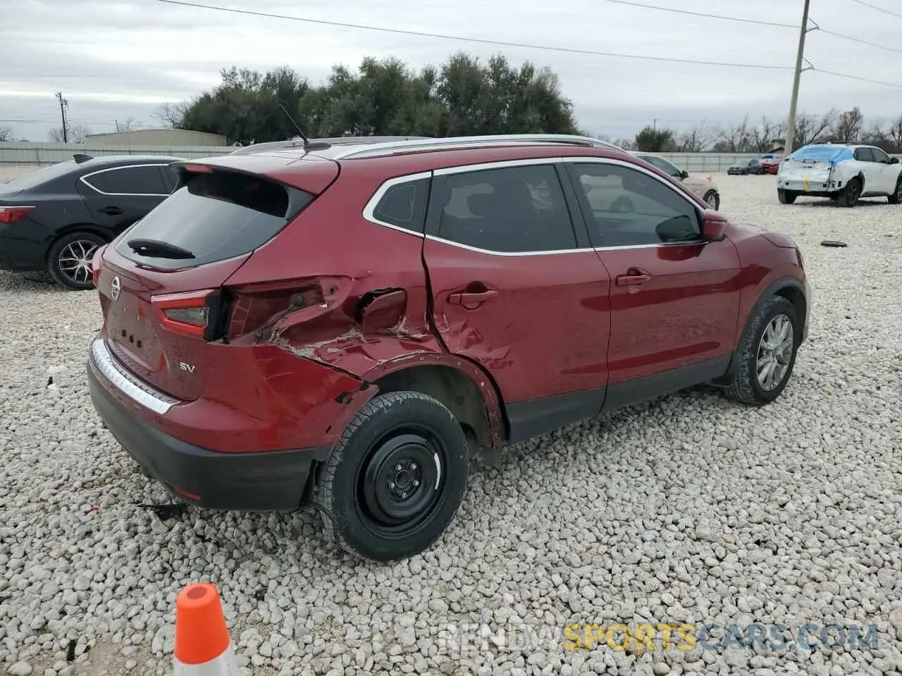 3 fotografías del automóvil dañado JN1BJ1BV7MW322371 NISSAN ROGUE 2021