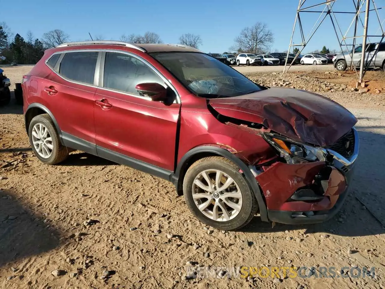4 fotografías del automóvil dañado JN1BJ1BV8MW316000 NISSAN ROGUE 2021
