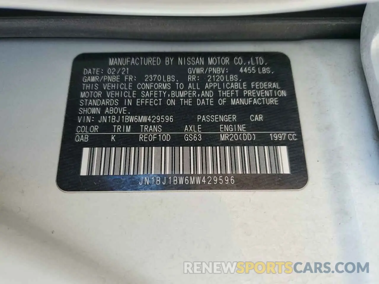 14 fotografías del automóvil dañado JN1BJ1BW6MW429596 NISSAN ROGUE 2021