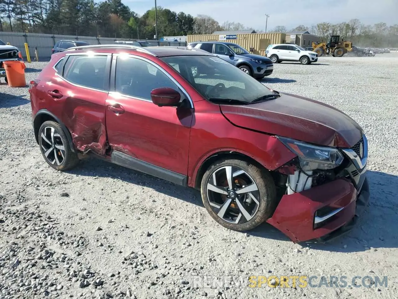 4 fotografías del automóvil dañado JN1BJ1CV2MW321143 NISSAN ROGUE 2021