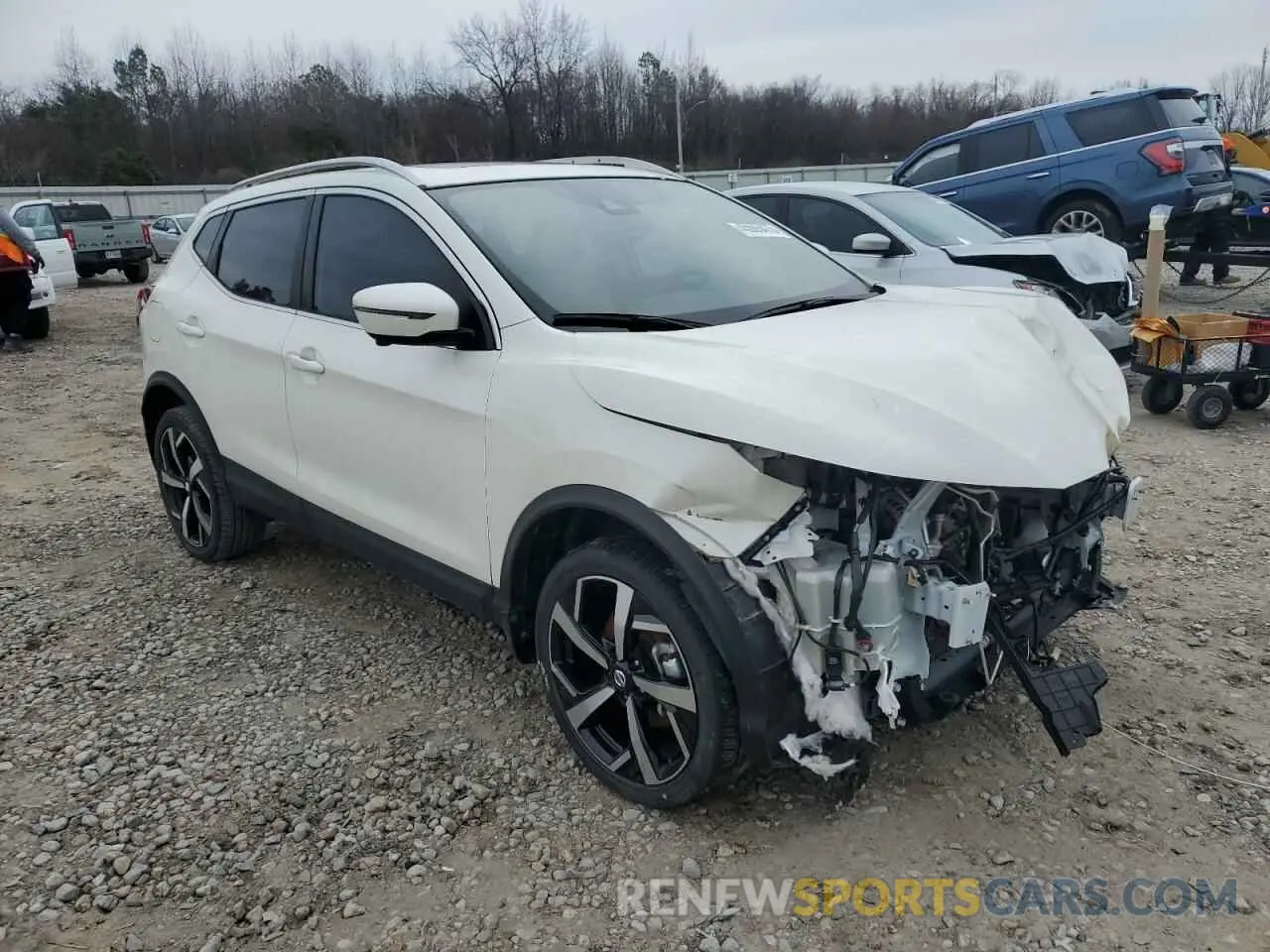 4 fotografías del automóvil dañado JN1BJ1CV5MW574022 NISSAN ROGUE 2021