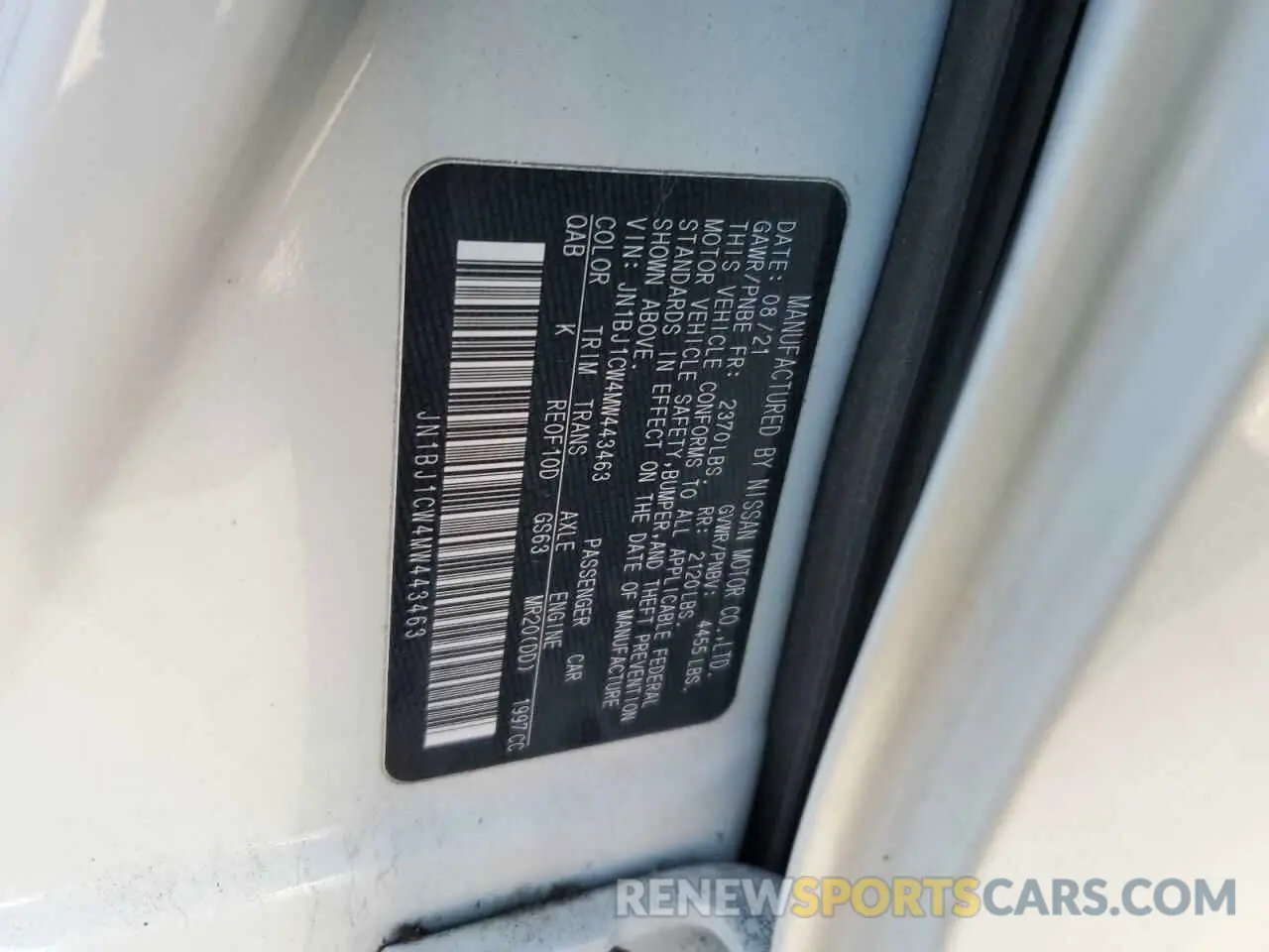 13 fotografías del automóvil dañado JN1BJ1CW4MW443463 NISSAN ROGUE 2021