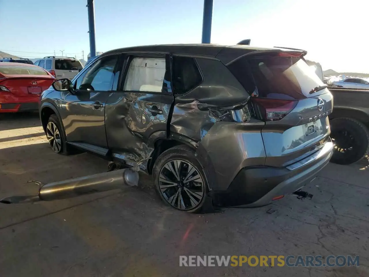 2 fotografías del automóvil dañado JN8AT3BA0MW018072 NISSAN ROGUE 2021