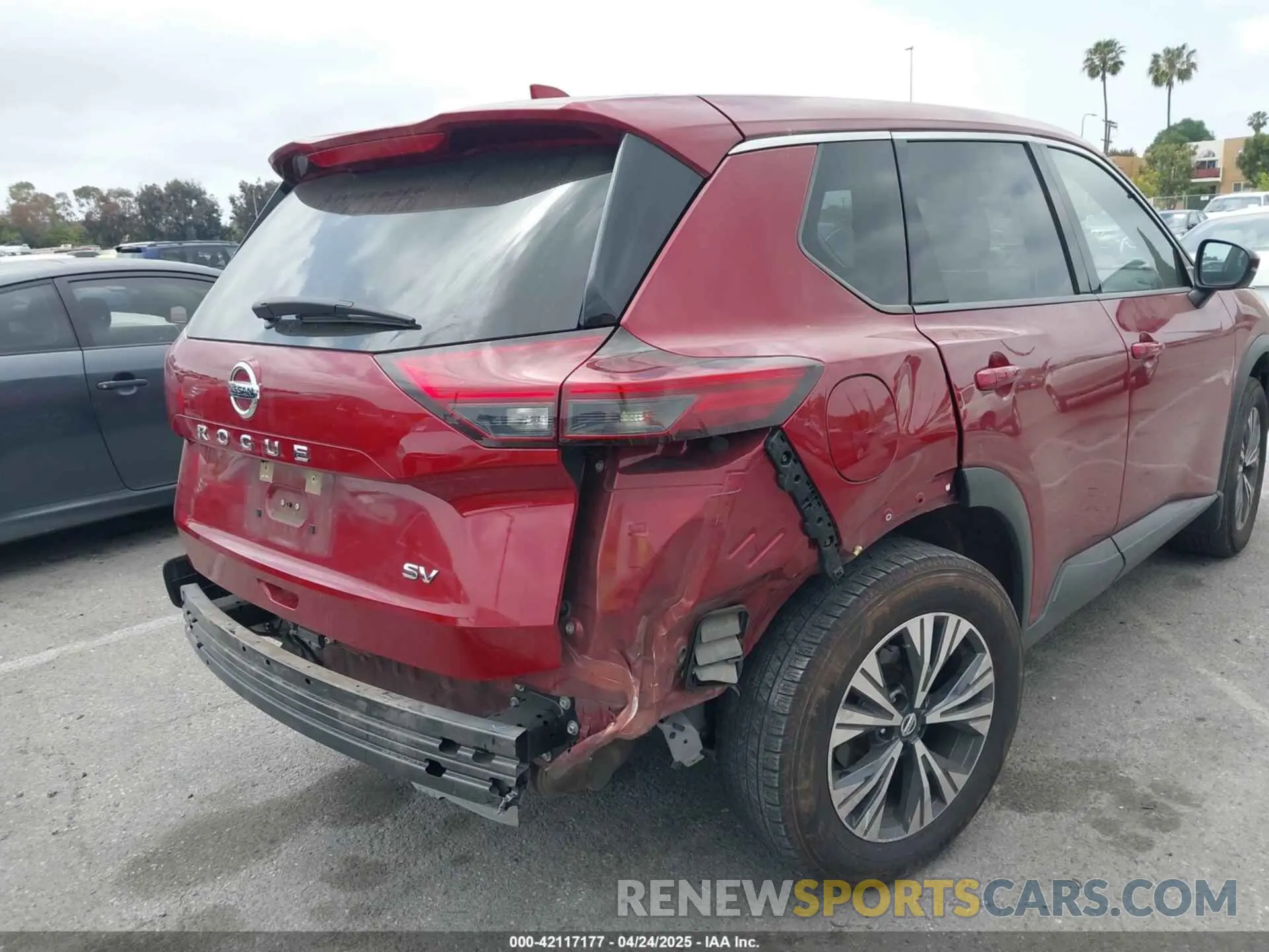 6 fotografías del automóvil dañado JN8AT3BA1MW008621 NISSAN ROGUE 2021