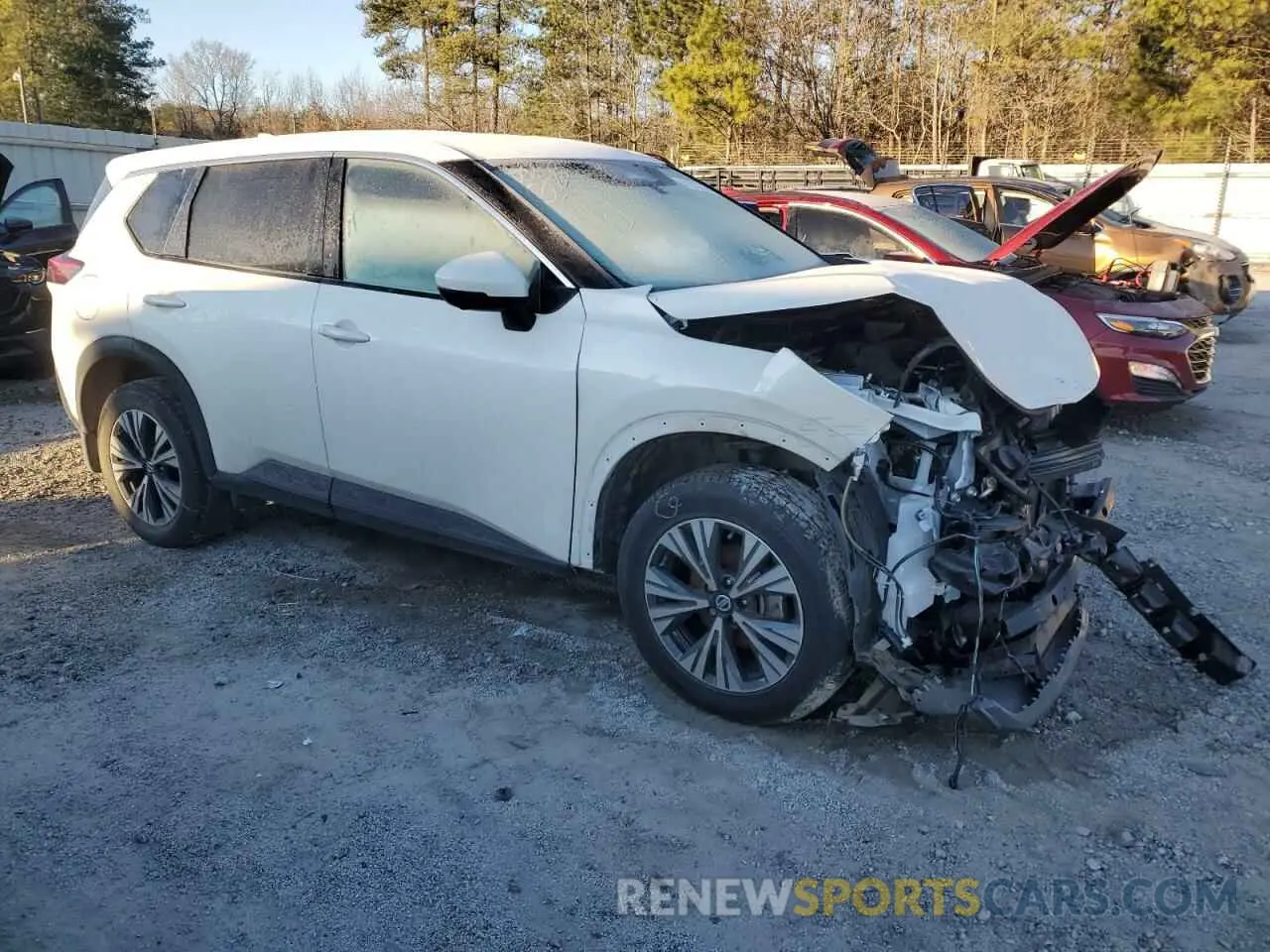 4 fotografías del automóvil dañado JN8AT3BA1MW009414 NISSAN ROGUE 2021