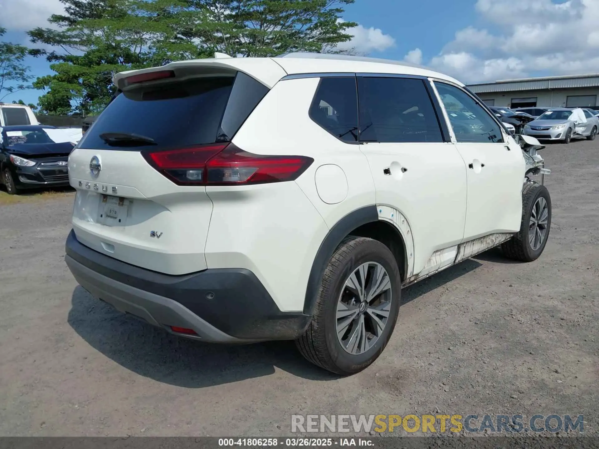 4 fotografías del automóvil dañado JN8AT3BA1MW018081 NISSAN ROGUE 2021
