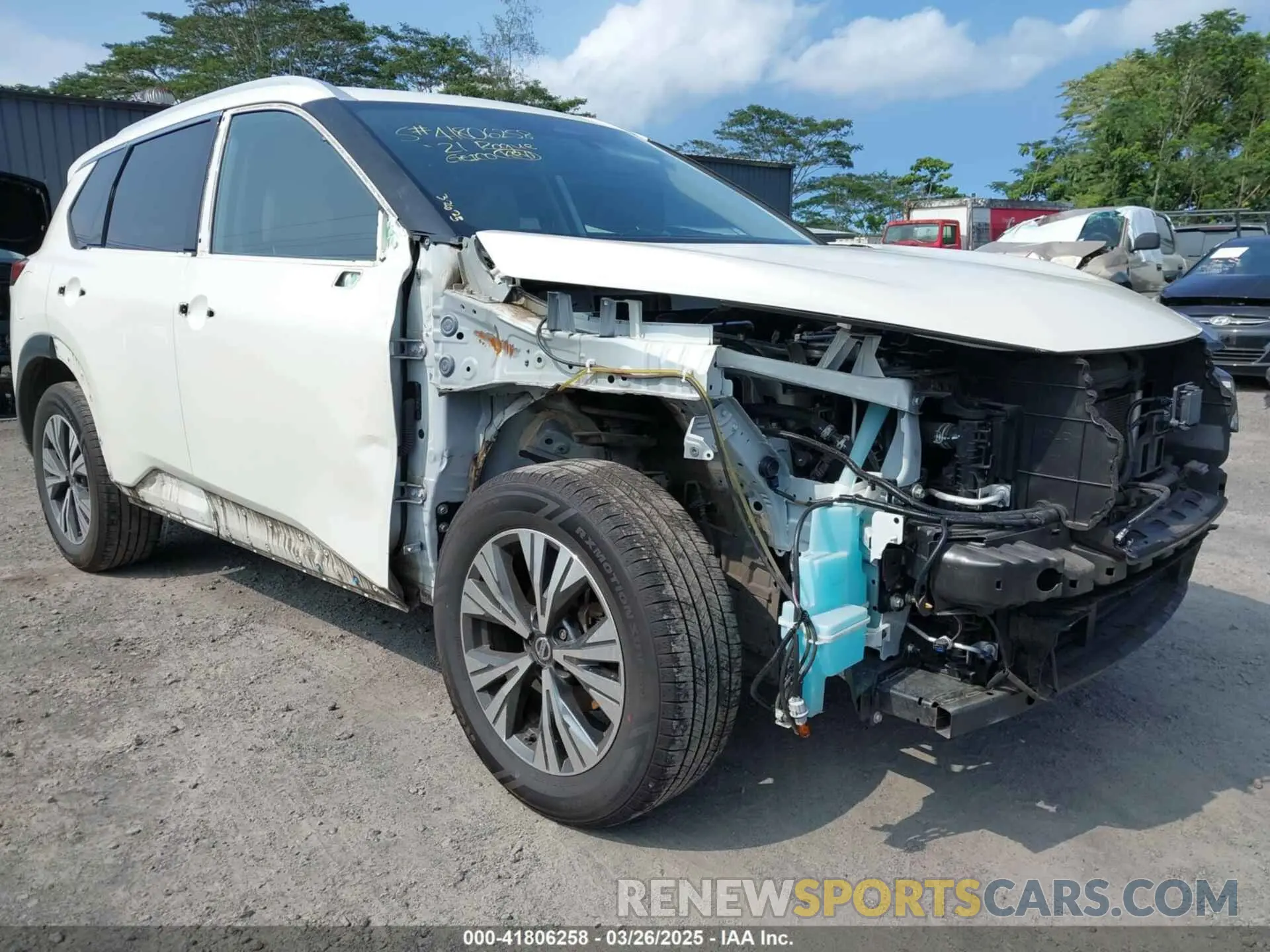 6 fotografías del automóvil dañado JN8AT3BA1MW018081 NISSAN ROGUE 2021