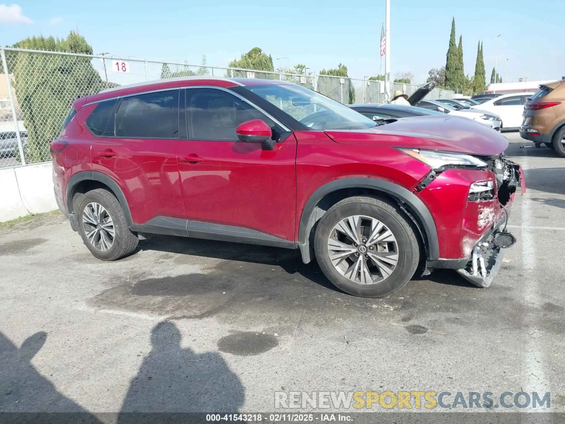14 fotografías del automóvil dañado JN8AT3BA6MW022546 NISSAN ROGUE 2021