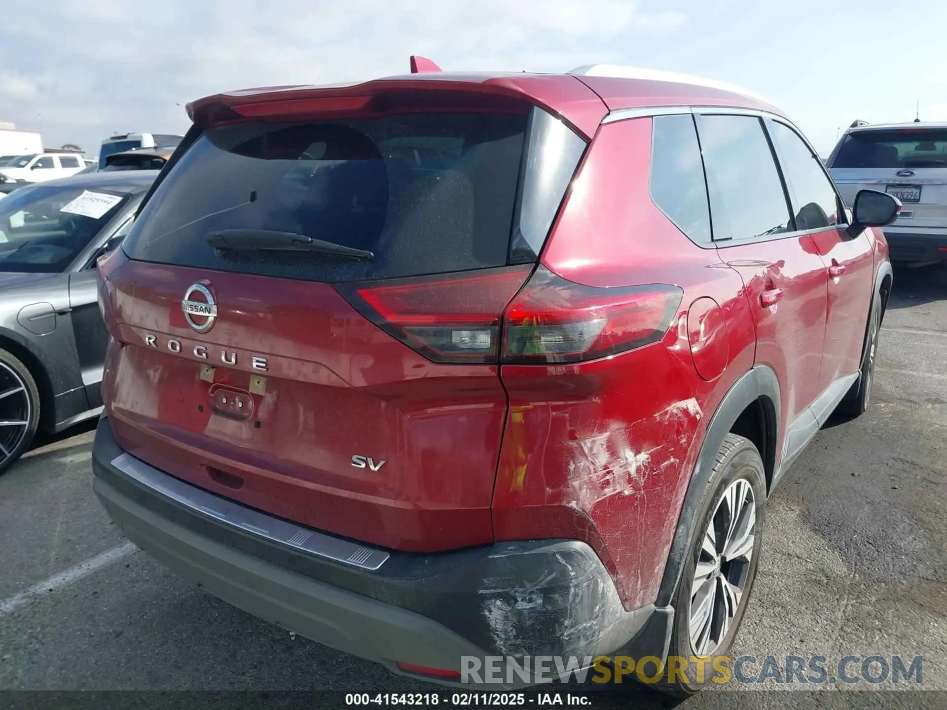 4 fotografías del automóvil dañado JN8AT3BA6MW022546 NISSAN ROGUE 2021
