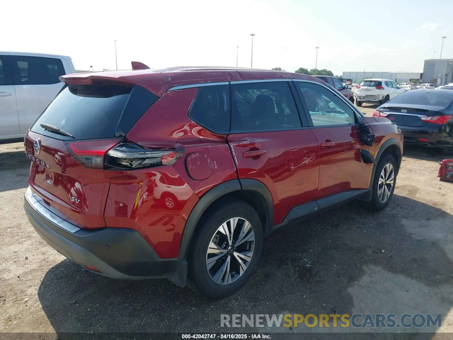 4 fotografías del automóvil dañado JN8AT3BAXMW009086 NISSAN ROGUE 2021