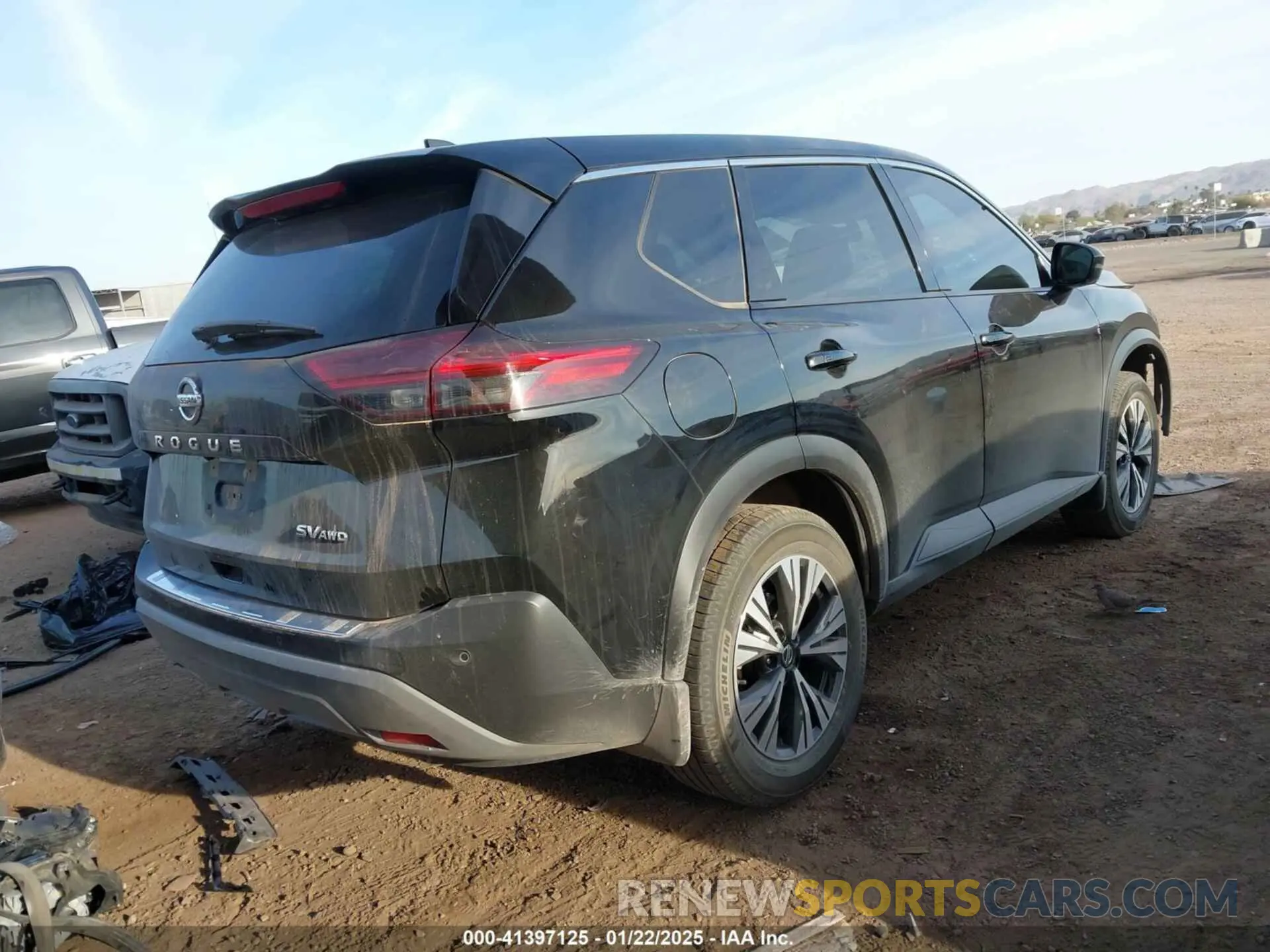 4 fotografías del automóvil dañado JN8AT3BB7MW227687 NISSAN ROGUE 2021