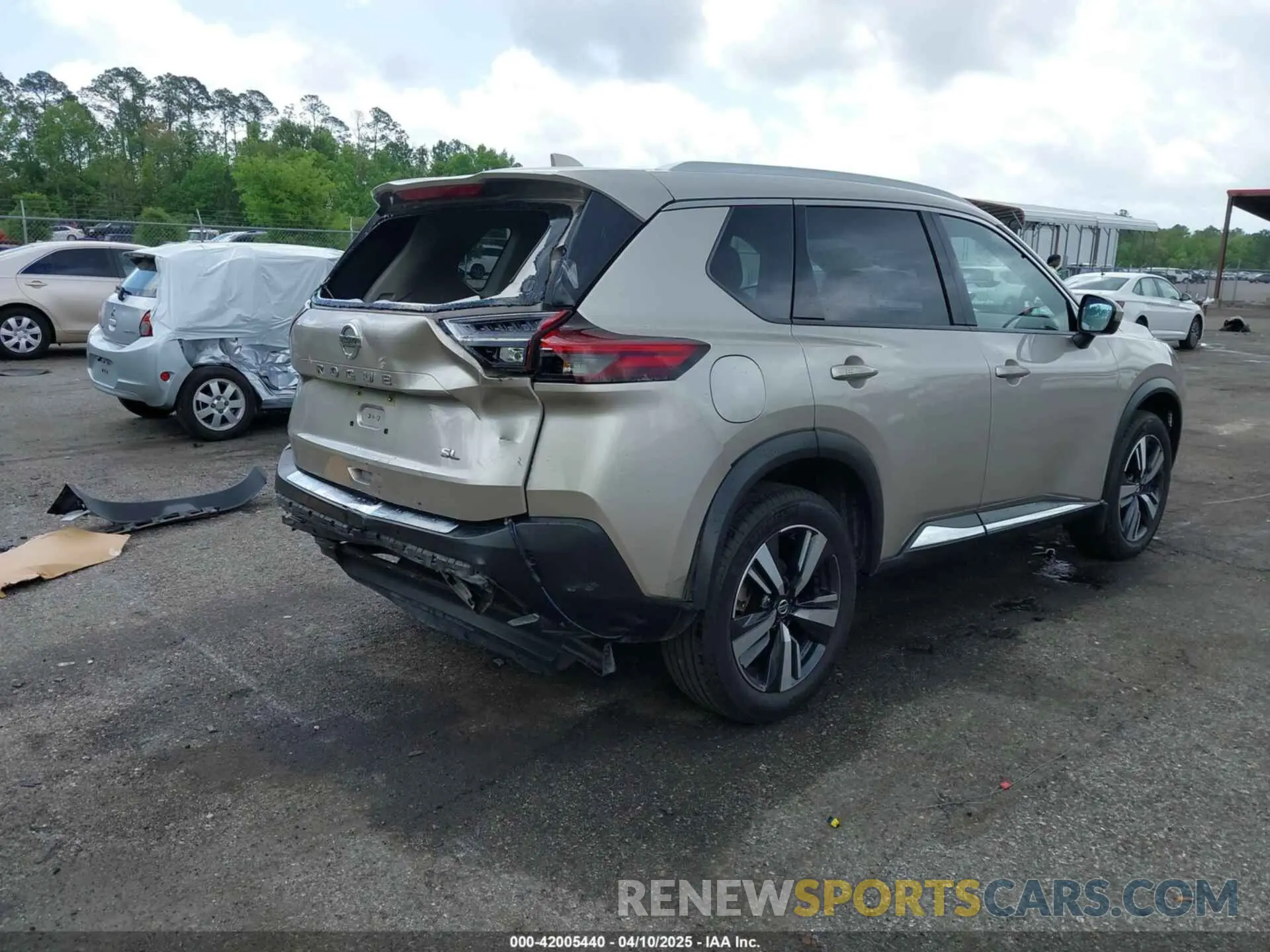 4 fotografías del automóvil dañado JN8AT3CA6MW027633 NISSAN ROGUE 2021