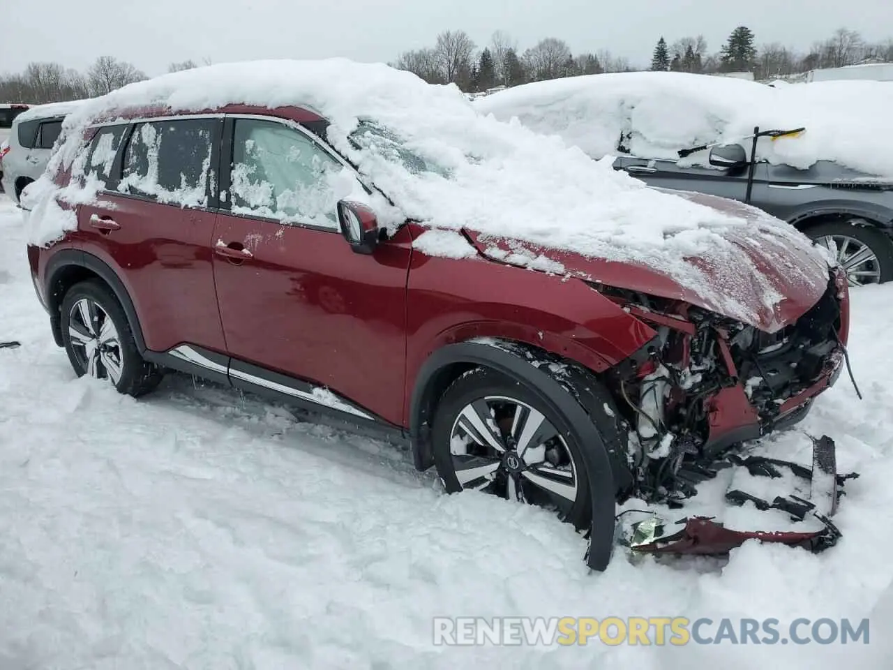 4 fotografías del automóvil dañado JN8AT3CB4MW201868 NISSAN ROGUE 2021
