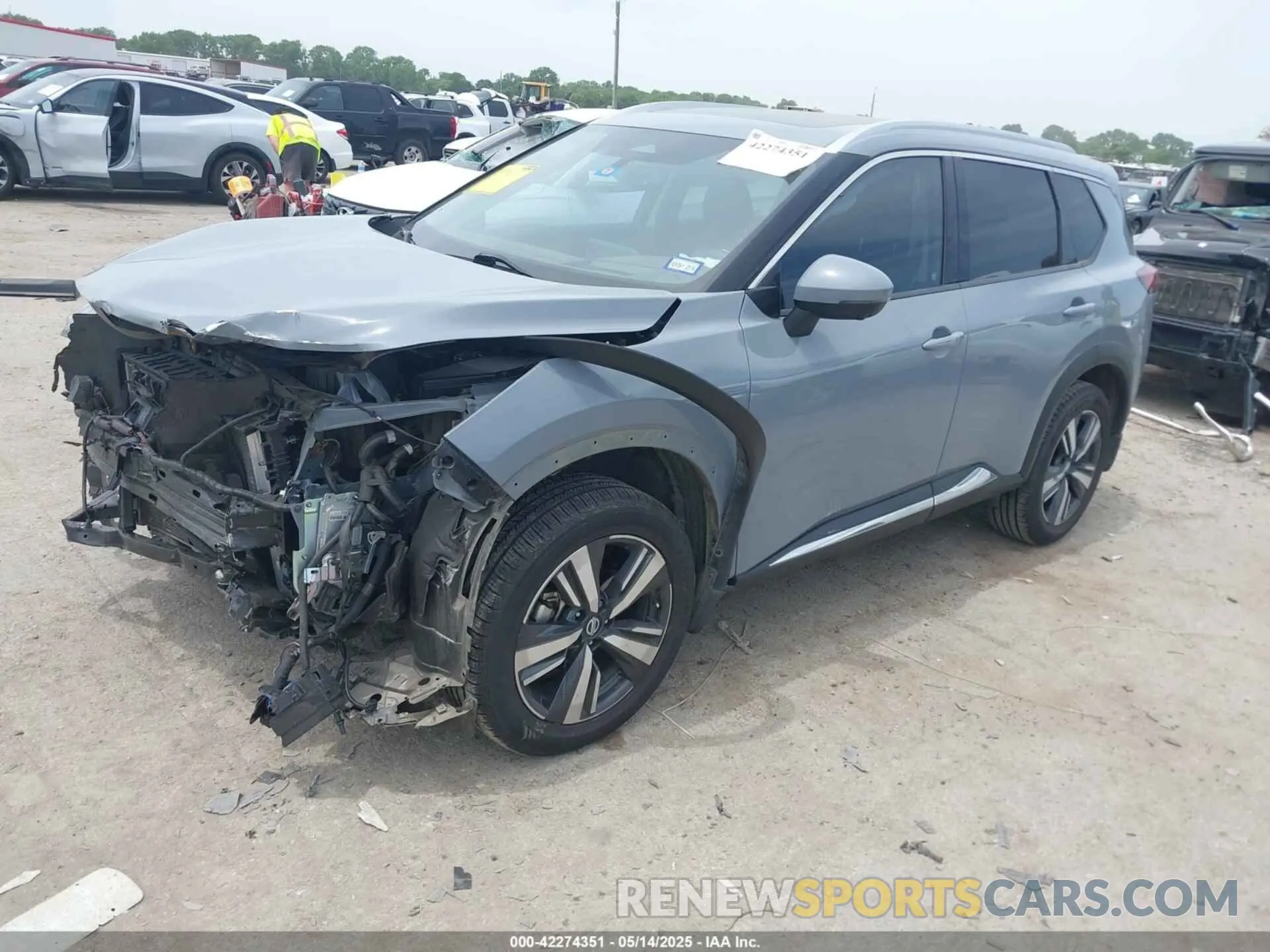 2 fotografías del automóvil dañado JN8AT3DC0MW102679 NISSAN ROGUE 2021