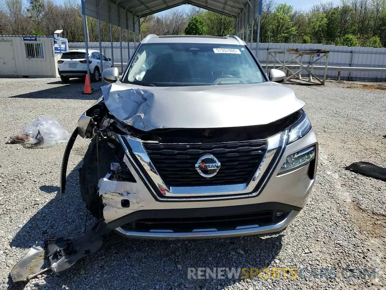 5 fotografías del automóvil dañado JN8AT3DC3MW107732 NISSAN ROGUE 2021