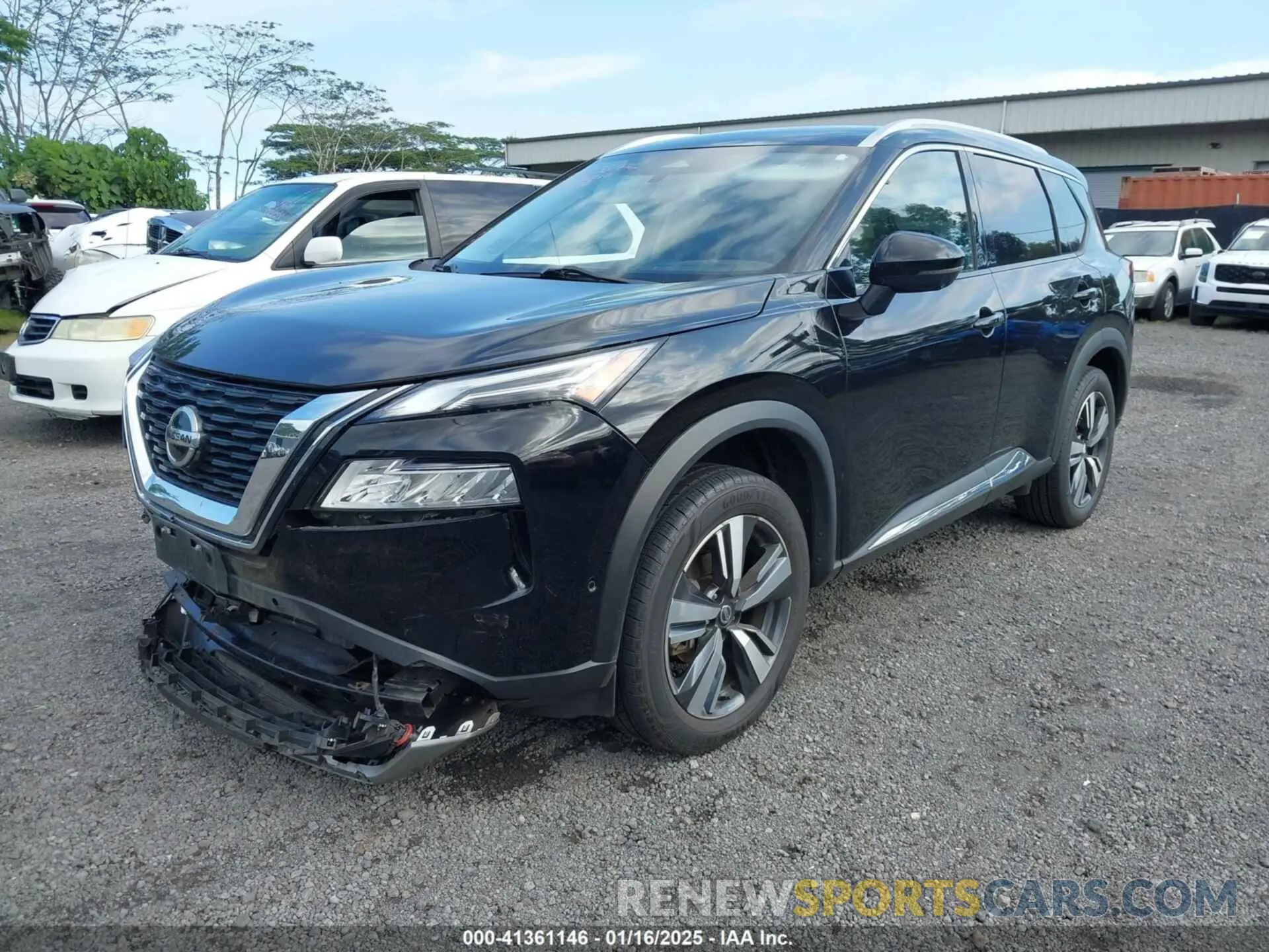 2 fotografías del automóvil dañado JN8AT3DC9MW103863 NISSAN ROGUE 2021