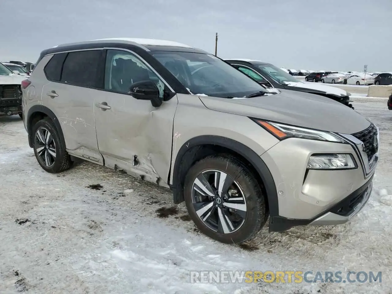 4 fotografías del automóvil dañado JN8AT3DD7MW307344 NISSAN ROGUE 2021