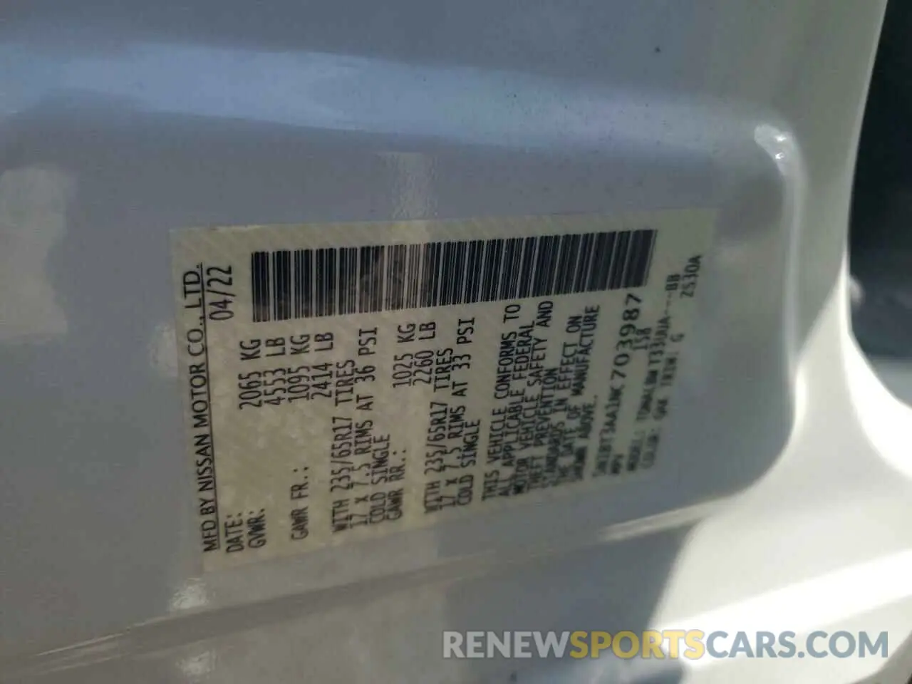 14 fotografías del automóvil dañado 5N1BT3AA1NC703987 NISSAN ROGUE 2022