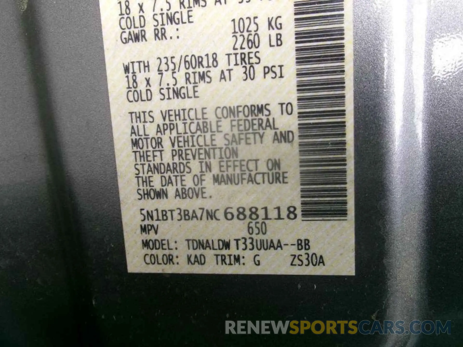 11 fotografías del automóvil dañado 5N1BT3BA7NC688118 NISSAN ROGUE 2022