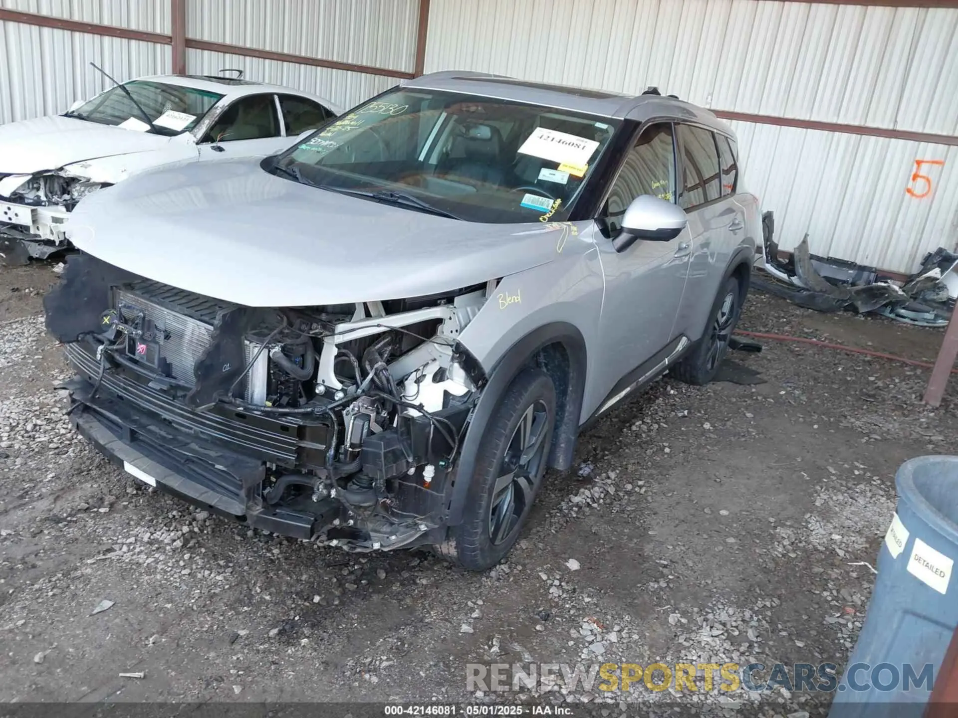 2 fotografías del automóvil dañado 5N1BT3CA2NC731911 NISSAN ROGUE 2022