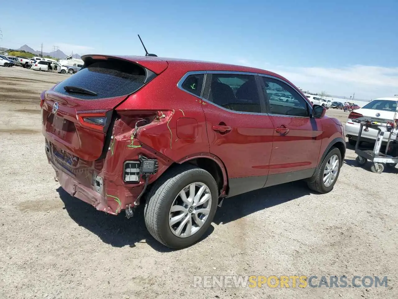 3 fotografías del automóvil dañado JN1BJ1AV7NW346690 NISSAN ROGUE 2022